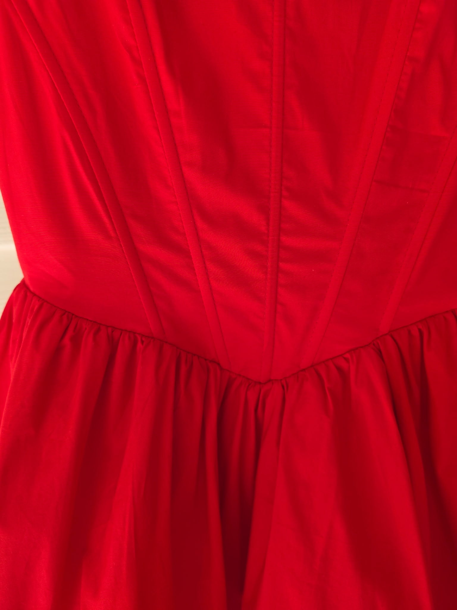 Flared Red Corset Dress