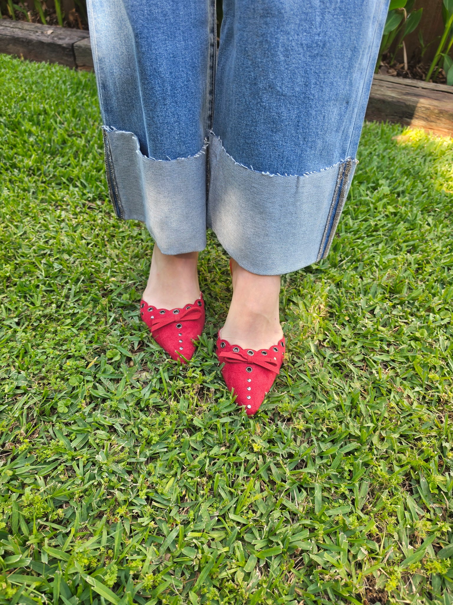 Red Kitten Heels