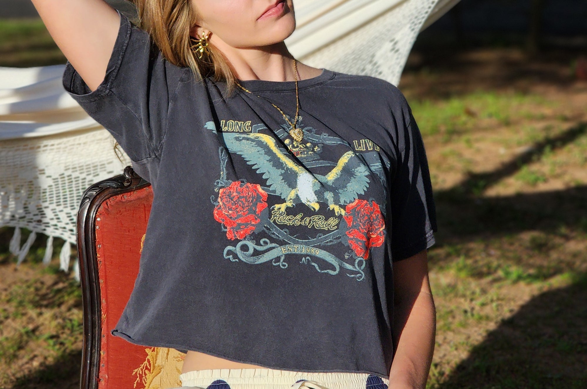 Eagle Graphic Cropped-Tee