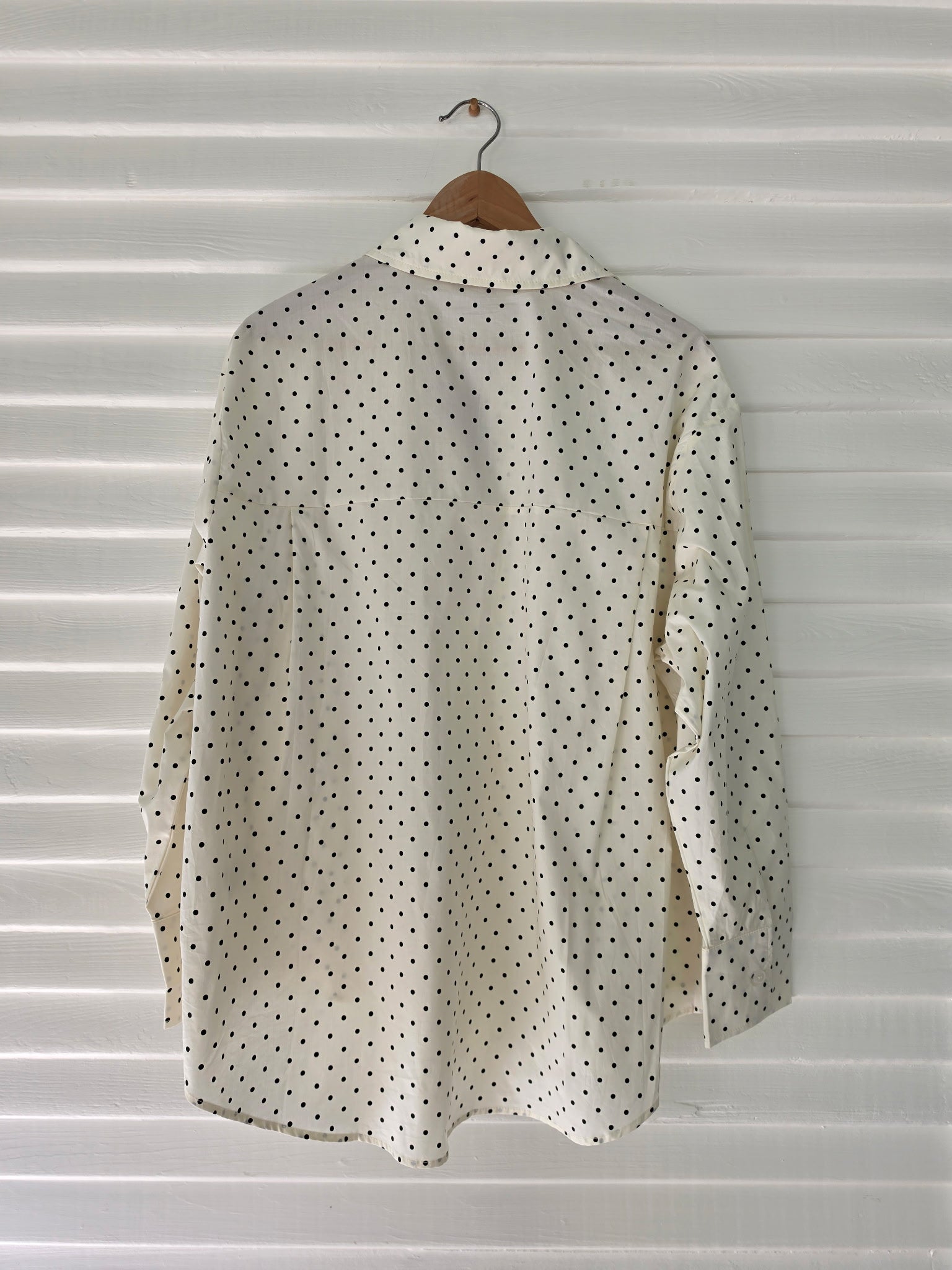 Polka Dot Oversized Button Down Shirt