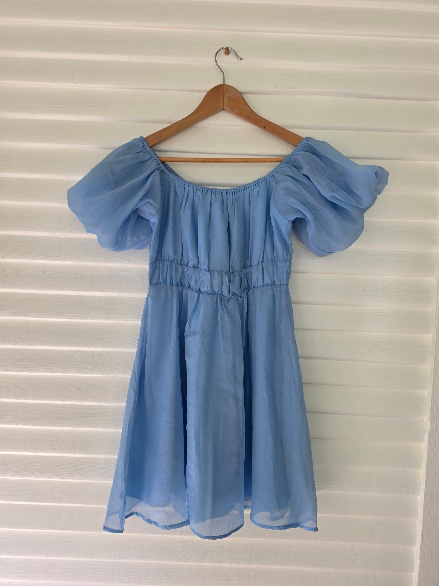Ruched off the Shoulder Mini Dress