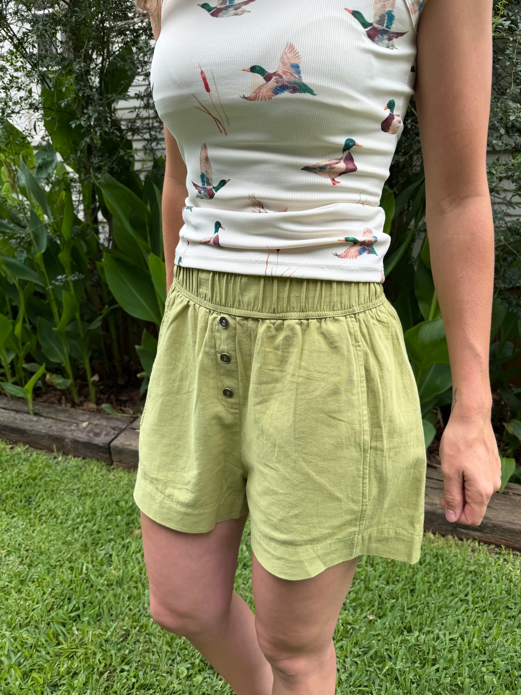 Boxer Trouser Shorts in Green