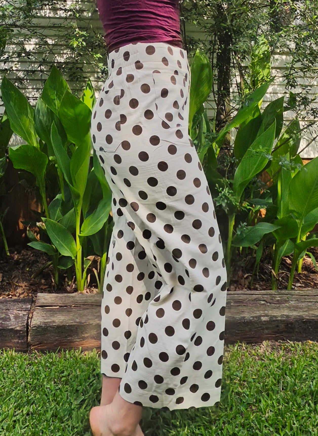 Jodifl Wide Leg Polka Dot Pants
