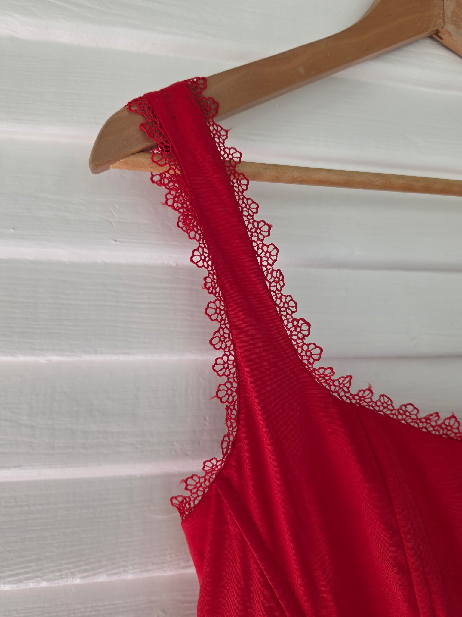 Flared Red Corset Dress