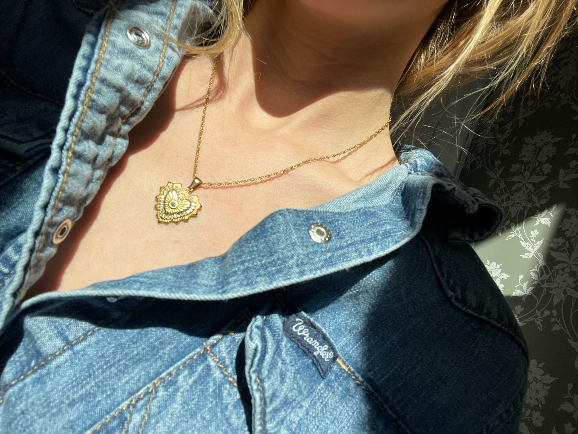 Gold Heart Pendant Necklace