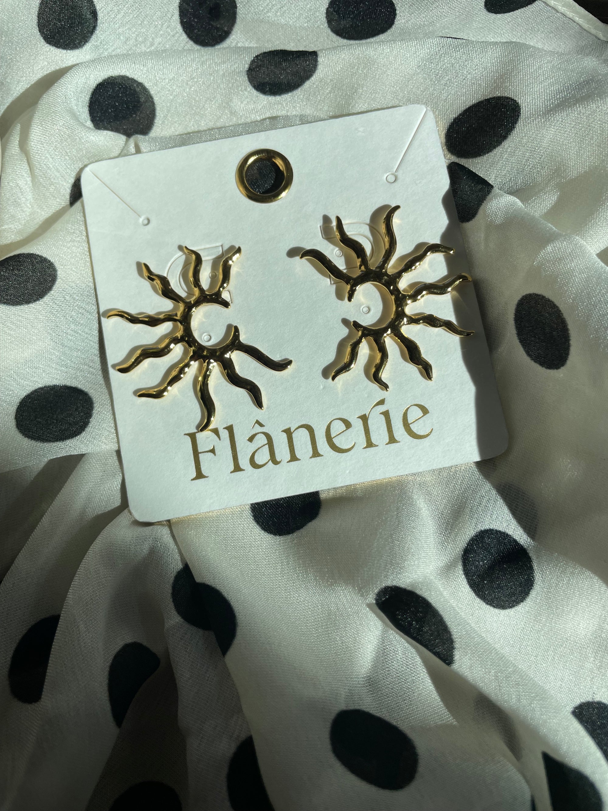 Gold Sunburst Earrings