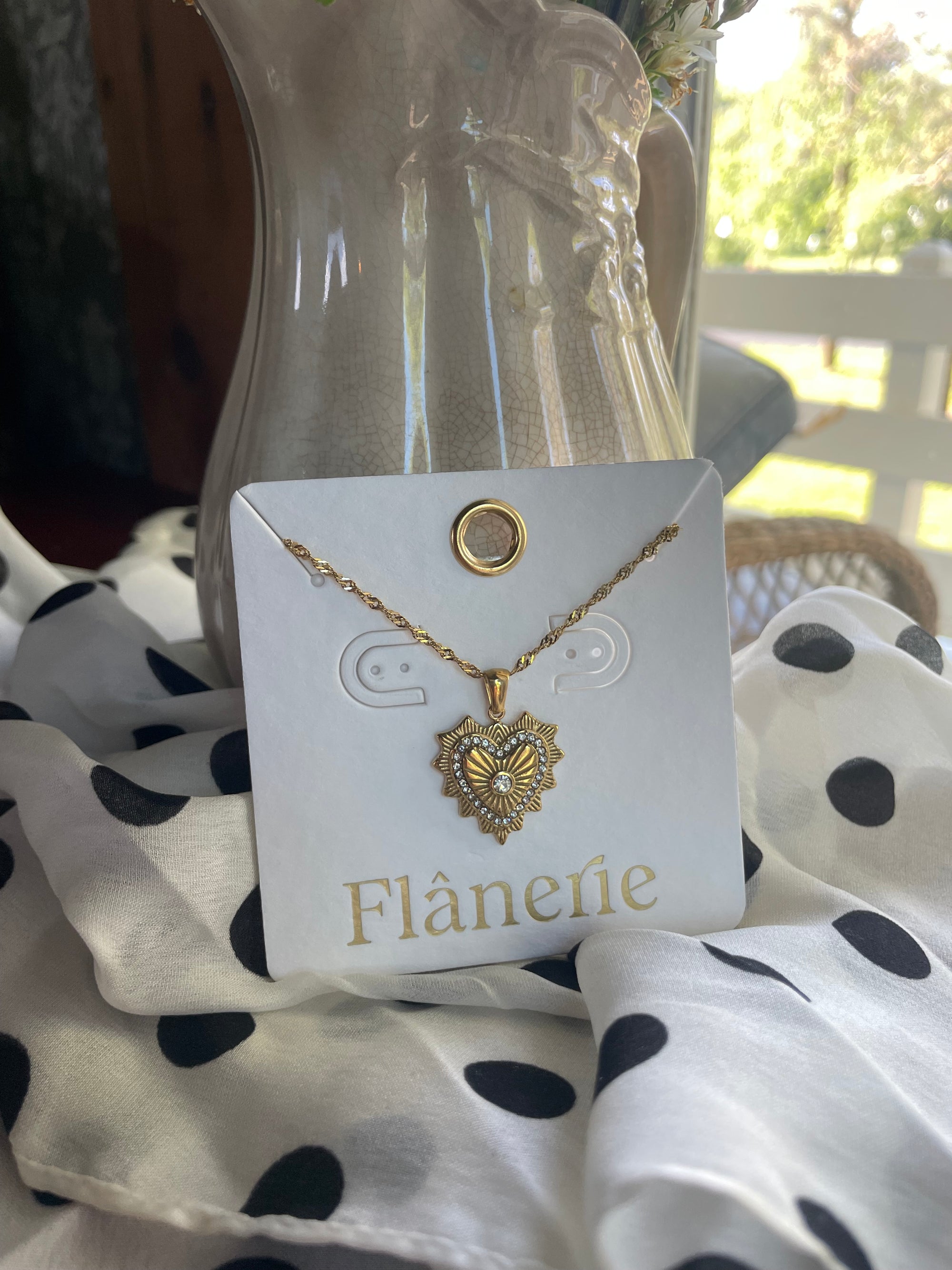 Gold Heart Pendant Necklace